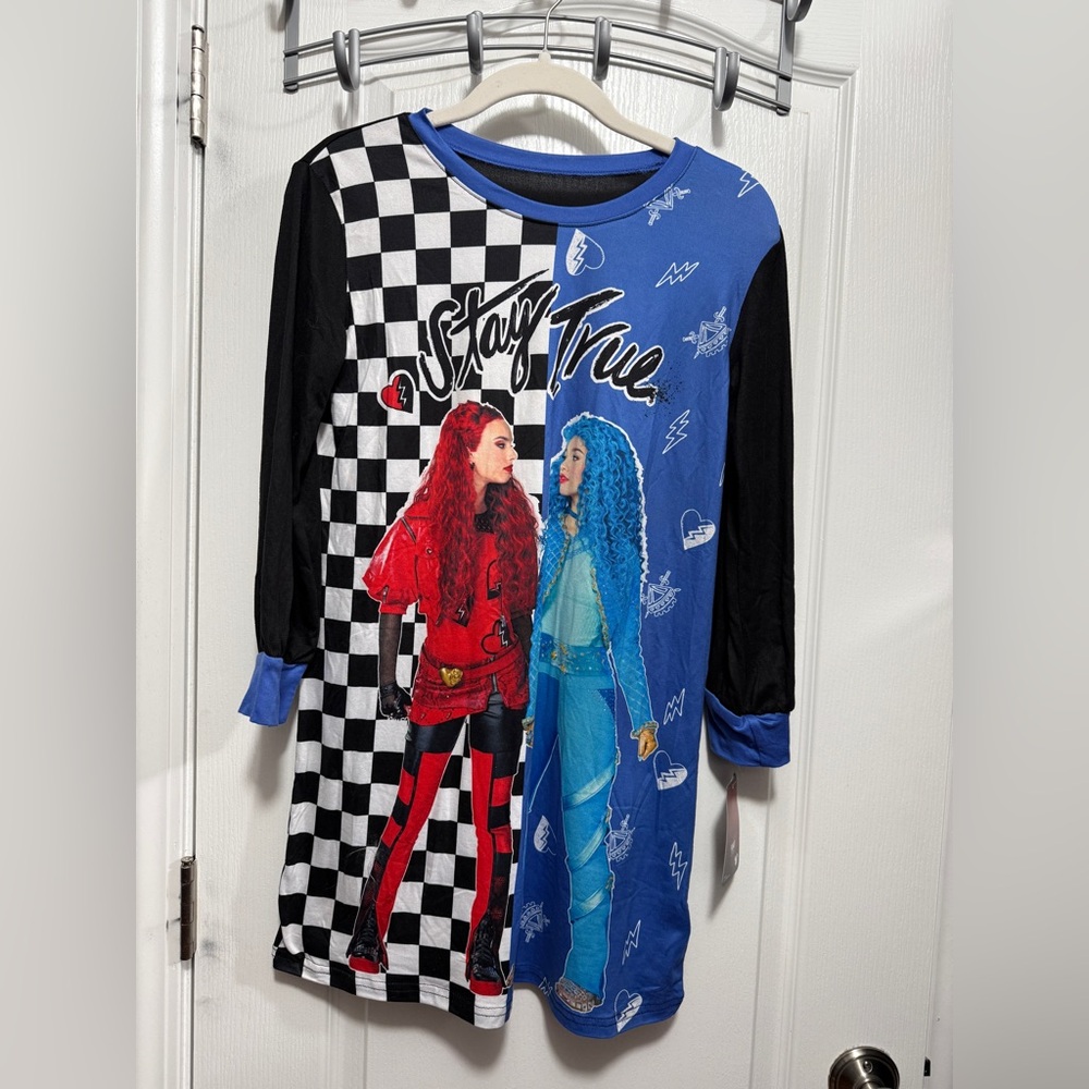 Disney‎ Descendants Nightgown Gown Pajamas Girls 10 Rise of Red Chloe NWT